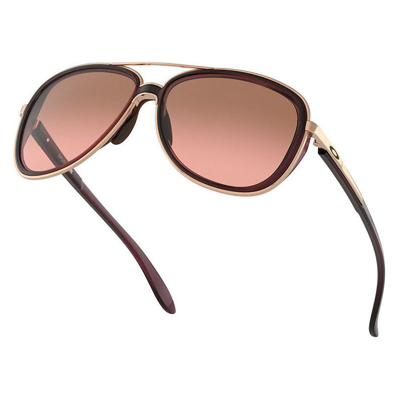 Split Time Sunglasses - Crystal Raspberry Rose Gold - G40 Black Gradient Lenses
