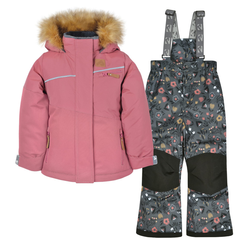 Perlimpinpin Habit de Neige Deux Piècess Fleurs 2-6ans