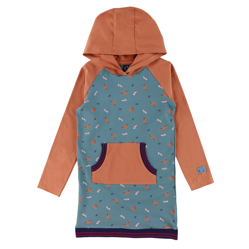 Wind Bird Hooded Dress, 3-8 years