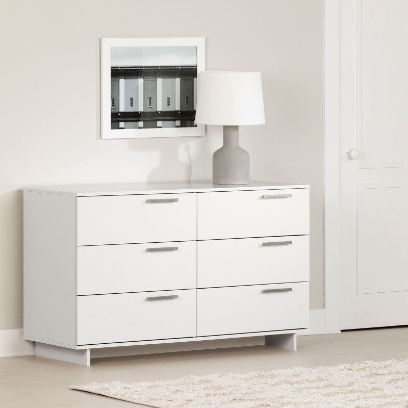 Double Desk 6 Drawers - Cavalleri Solid White