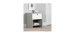 Cookie 1 Drawer Nightstand - Light Gray and Solid White