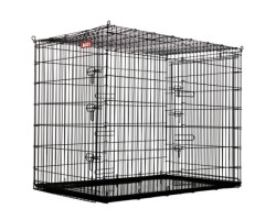 Cage Deluxe pour Chiens avec 2 Portes et Plateau (54″) – Bud’z