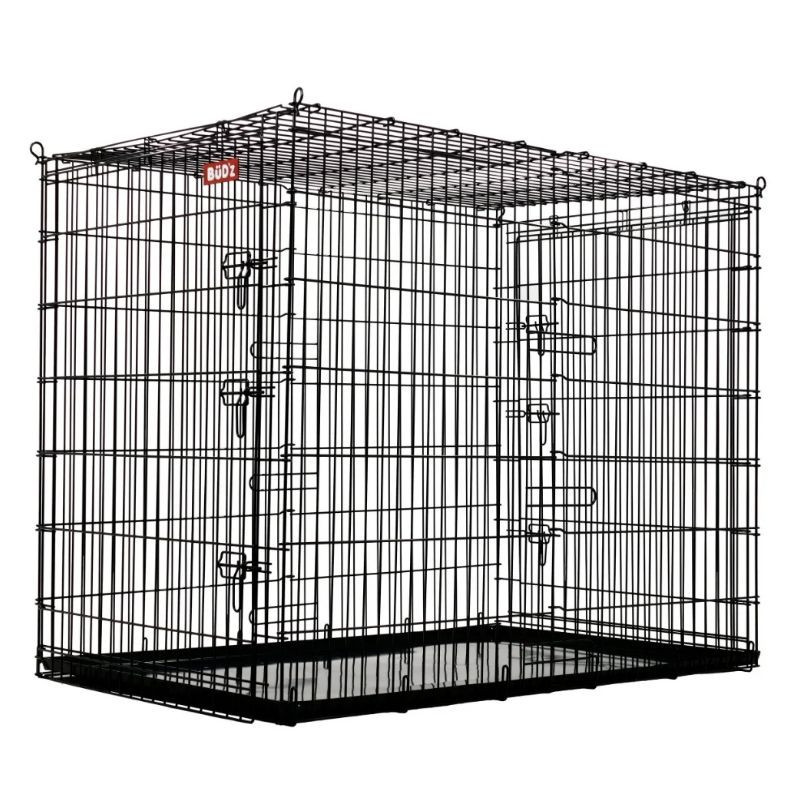 Cage Deluxe pour Chiens avec 2 Portes et Plateau (54″) – Bud’z