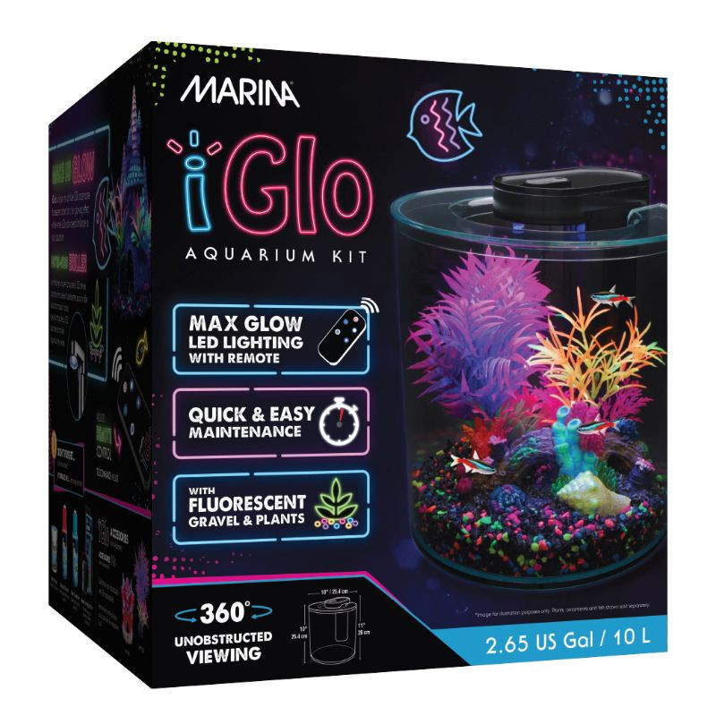 Aquarium Équipé Marina iGlo 360, 2.65 Gal.