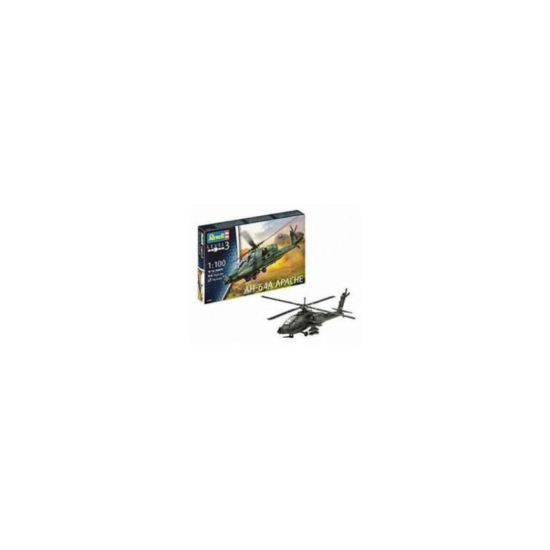 Ah-64a apache helicopter 1/100 boite endomagé