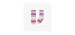 Purple and pink striped socks with flowers, baby