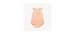 Peach one piece swimsuit with an illustration of flowerpot, baby