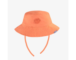 Reversible orange and striped sun hat, baby