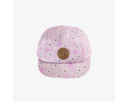 Lilac cap with a floral...