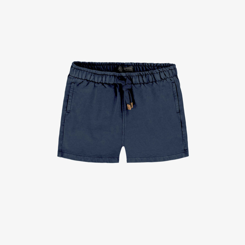 Navy relaxed-fit shorts in french cotton, baby