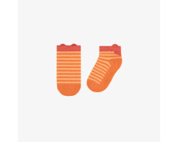 Orange striped short socks, baby