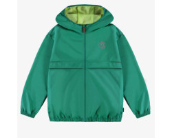 Green wind resistant hooded coat, adult