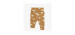 Brown evolutive pants with mugs  pattern in cotton, baby