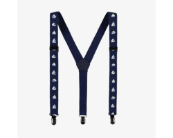 Navy stretch suspenders...