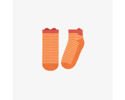 Orange striped short socks,...