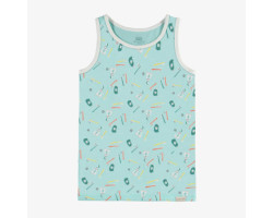 Blue camisole with a print in jersey, child