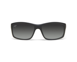 Kanaio Coast Polarized Sunglasses - Neutral Gray Lens - Black, White and Blue Frame