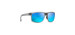 Pokowai Arch Sunglasses - Translucent Matte Gray Frame - Blue Hawaii Polarized Lenses