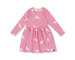 Deux par Deux Robe Imprimée Licornes 3-6ans