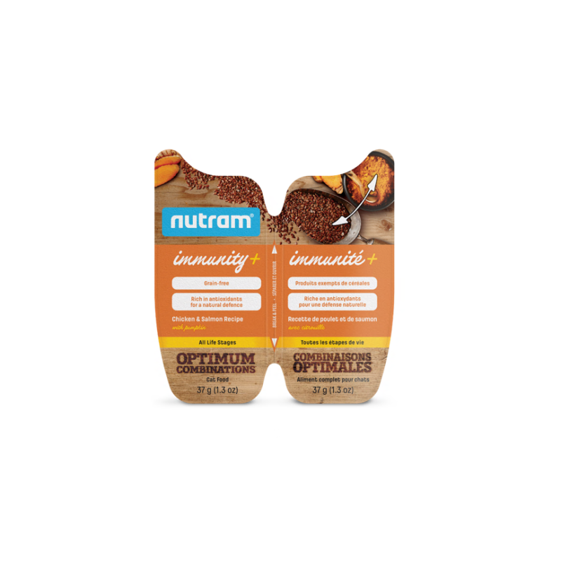 Nutram – Conserve Immunité+ poulet, saumon et citrouille pour chat