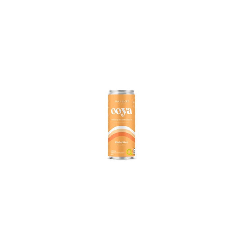 Ooya / 250 ml Infusion énergisante biologique - Pêche Kiwi sans sucre