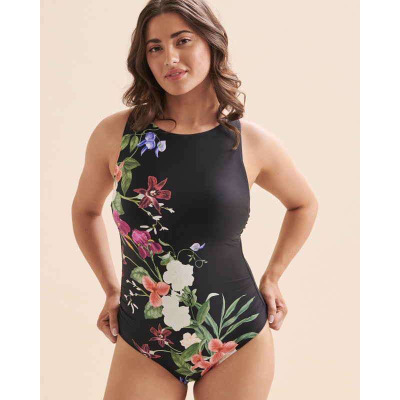 JANTZEN Maillot une-pièce encolure haute Layla Floral Fantasy