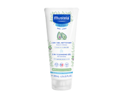 MUSTELA 2 en 1 gel nettoyant à l'avocat bio, 200 ml