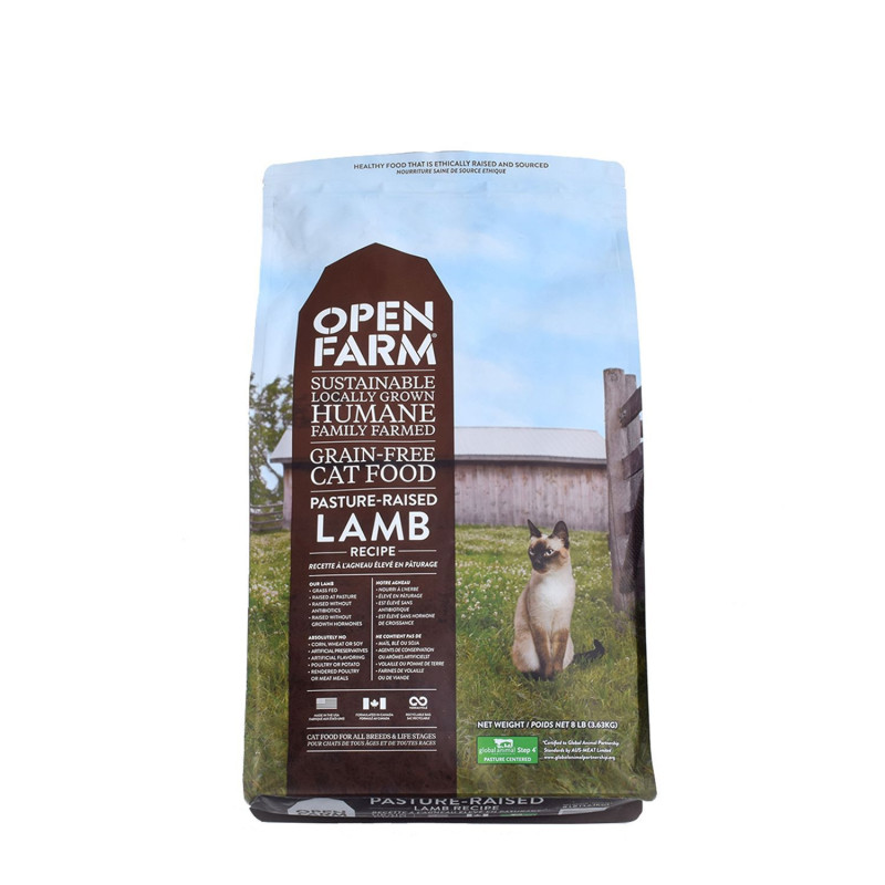 Dry food for cats, raised lamb…