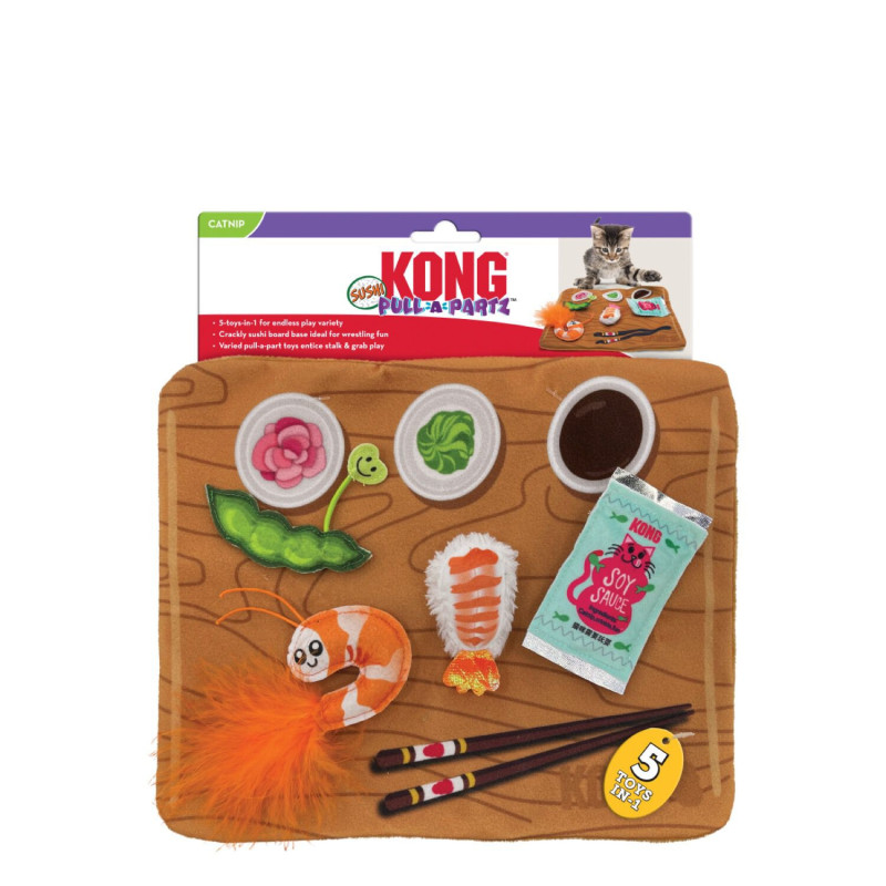 Kong Jouet Pull-A-Partz™ Sushi pour chats