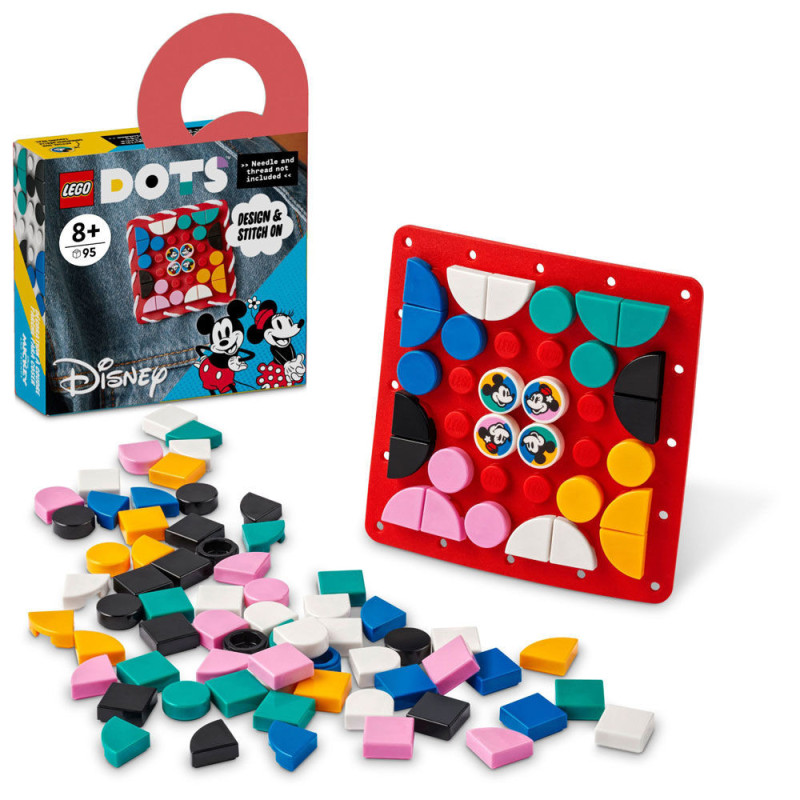 LEGO DOTS  Disney Décoration à coudre Mickey Mouse et Minnie Mouse, 41963 (95 pièces)