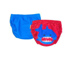 Zoocchini Pack De 2 Couches De Bain Requin 12-24 Mois