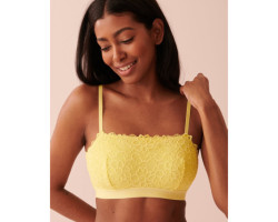 Soutien-gorge bandeau doublure légère en dentelle