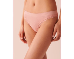 Culotte tanga côtelée tissu sans coutures