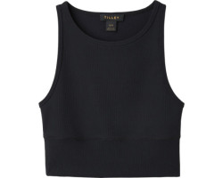 Fitted ribbed cropped tank top - Women's