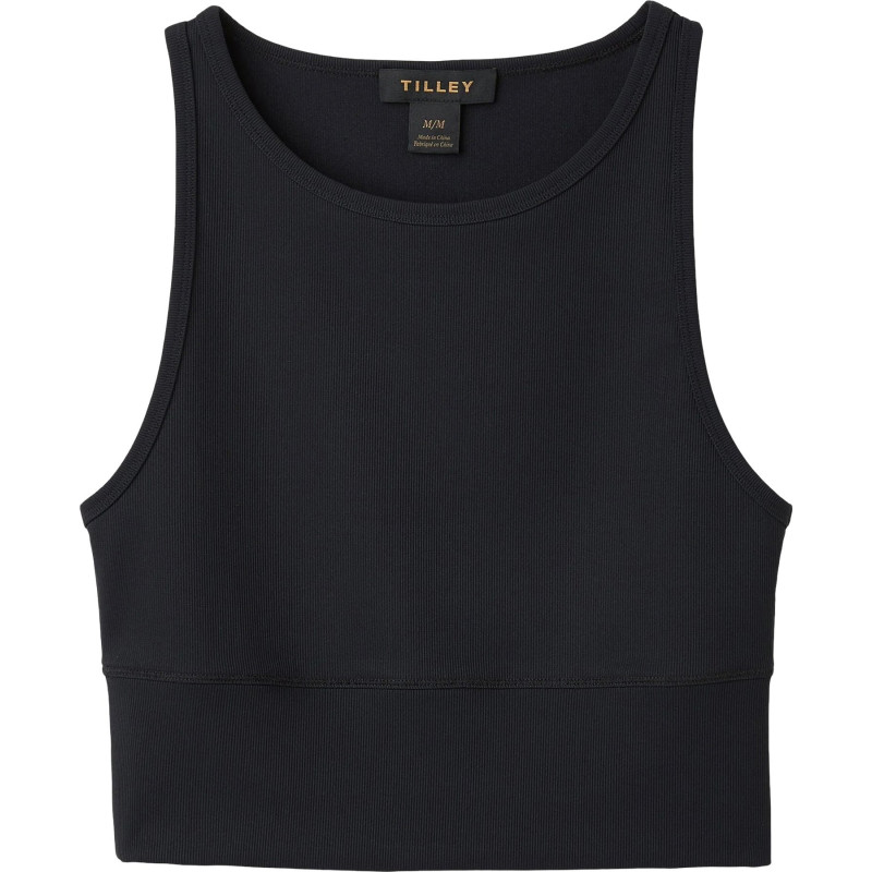 Fitted ribbed cropped tank top - Women's