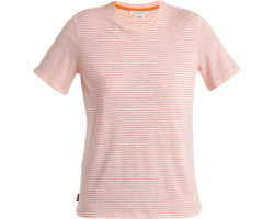 Short-sleeve striped merino and linen T-shirt - Women's