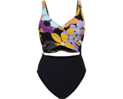 Aqua Bloom Recycled High-Leg Crossover One-Piece Swimsuit - Women's