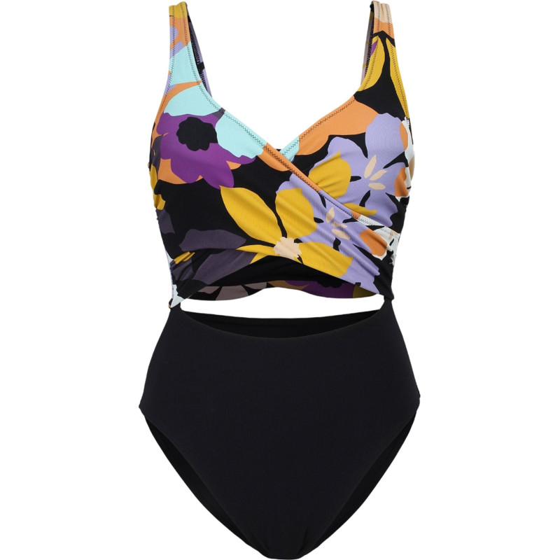 Aqua Bloom Recycled High-Leg Crossover One-Piece Swimsuit - Women's