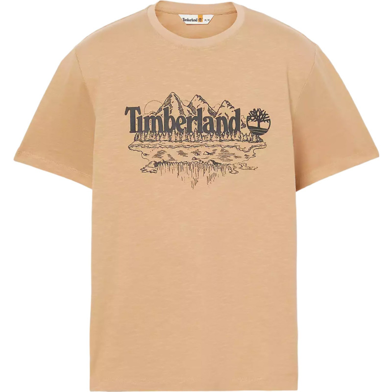 Timberland T-shirt flammé à manches courtes avec logo de montagne - Homme