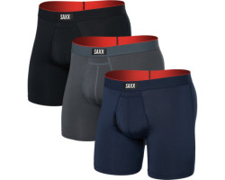 SAXX Caleçon boxeur avec braguette paquet de 3 Multi-Sport Mesh Performance 8" - Homme