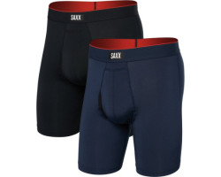 SAXX Caleçon boxeur long avec braguette paquet de 2 Multi-Sport Mesh Performance 8" - Homme