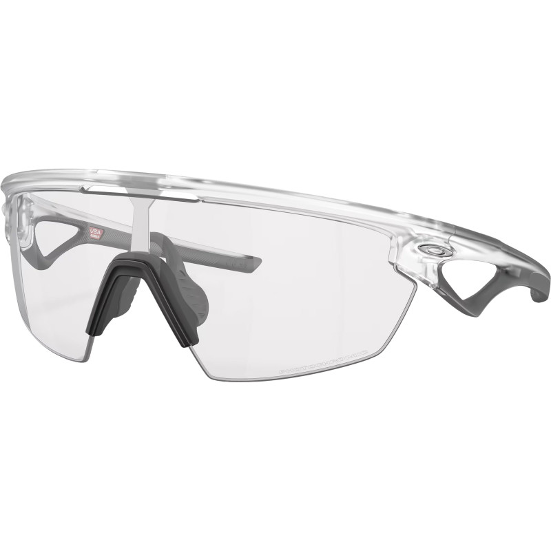 Oakley Lunettes de soleil Sphaera - Matte Clear - Lentilles Clear To Black Iridium Photochromic - Unisexe