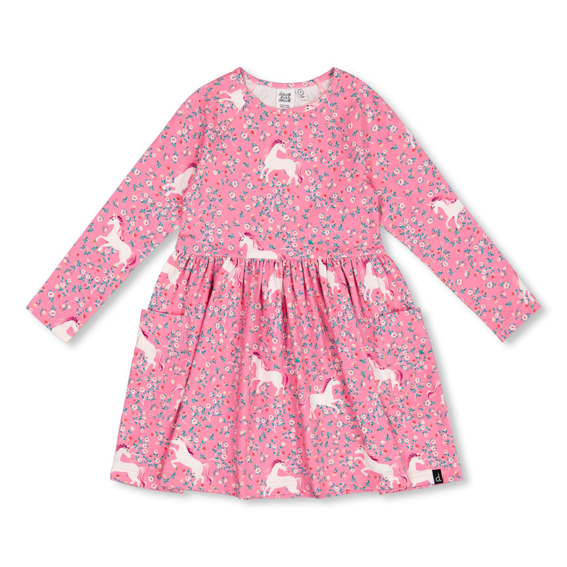 Unicorn Print Dress 7-10 years