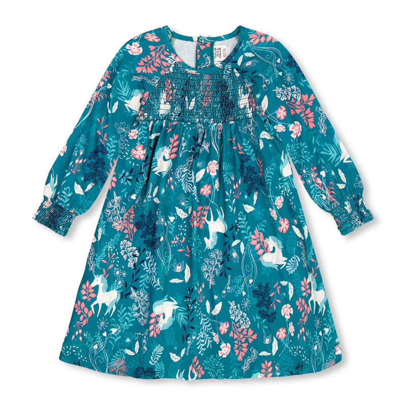 Unicorn Print Dress, 3-6 years