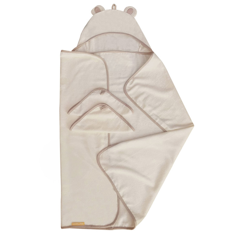 Hooded Towel Set - Beige