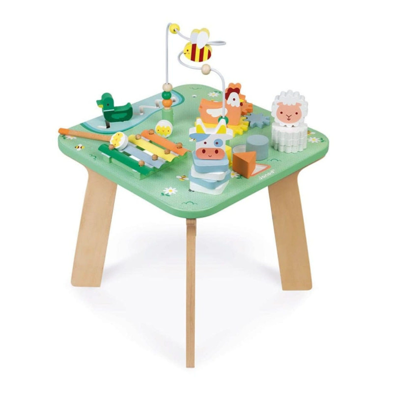 Janod Table d'Activités en Bois -  Jolie Prairie