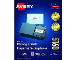 Avery Étiquettes rectangulaires blanches Easy Peel®