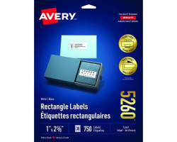 Avery Étiquettes rectangulaires blanches Easy Peel®