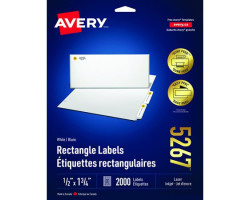 Avery Étiquettes rectangulaires blanches Easy Peel®