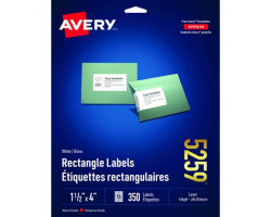 Avery Étiquettes rectangulaires blanches Easy Peel®